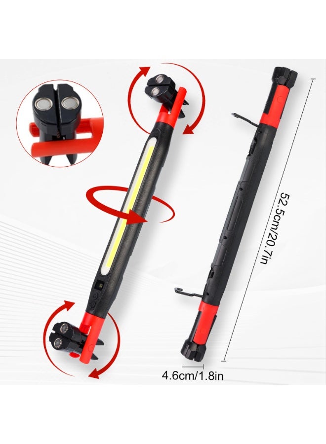 Magnetic Rechargeable LED Work Light Bar, Under Hood Mechanic Light for Car Repair, Garage, Shop & Detailing, Portable Cordless Trouble Light with Strong Magnet & Hanging Hook (1 Pack) - Image 2